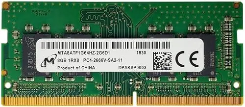 Micron 8GB DDR4 1Rx8 PC4-2666V-SA2 MTA8ATF1G64HZ-2G6D1 So-DIMM Laptop RAM Memory