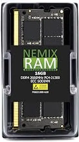 NEMIX RAM 16GB (1X16GB) DDR4 2666MHz PC4-21300 2Rx8 1.2V CL19 260-PIN ECC Unbuffered SODIMM NAS Memory Compatible with Synology Rackstation RS822RP+