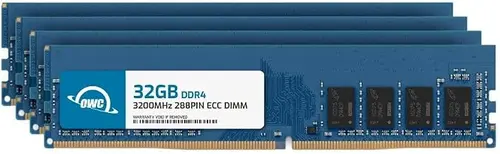 OWC 128GB (4x32GB) DDR4 3200 PC4-25600 CL22 2Rx8 288-pin 1.2V ECC Unbuffered UDIMM Memory RAM Module Upgrade Kit Compatible with Dell EMC PowerEdge Rack Server R250 R350