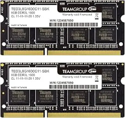 TEAMGROUP Elite DDR3L 16GB Kit (2 x 8GB) 1600MHz PC3-12800 CL11 Unbuffered Non-ECC 1.35V SODIMM 204-Pin Laptop Notebook PC Computer Memory Module Ram Upgrade - TED3L16G1600C11DC-S01