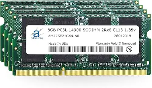 Adamanta 32GB (4x8GB) Apple Memory Upgrade Compatible with Late 2015 iMac 27" Retina 5K Display DDR3/DDR3L 1867Mhz PC3L-14900 SODIMM 2Rx8 CL13 1.35v RAM DRAM