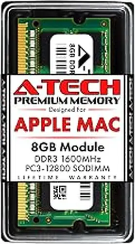 A-Tech 8GB RAM for Apple MacBook Pro (Mid 2012), iMac (Late 2012, Early/Late 2013, Late 2014, Mid 2015), Mac mini (Late 2012) | DDR3 1600MHz PC3-12800 SODIMM 204-Pin Memory Upgrade