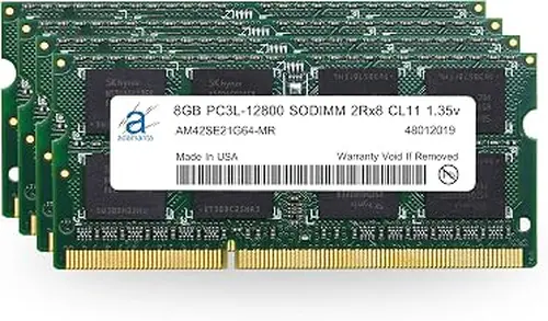 Adamanta 32GB (4x8GB) Apple Memory Upgrade DDR3/DDR3L 1600MHz PC3L-12800 SODIMM Compatible for Mid 2015 Retina 5k, Late 2014 Retina 5k, Late 2013, Late 2012, Mid 2011 iMac 2Rx8 CL11 1.35v RAM