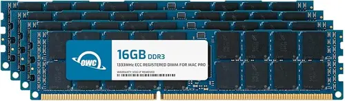 OWC 64GB (4x16GB) DDR3 ECC Registered CL9 PC3-10600 1333MHz SDRAM Memory Upgrade Module Compatible with 2009 2010 2012 Mac Pro Nehalem & Westmere Models (OWC1333D3X9M064)