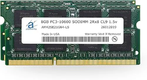 Adamanta 16GB (2x8GB) DDR3 1333Mhz PC3-10600 SODIMM 2Rx8 CL9 1.5v Notebook Laptop Memory Upgrade RAM