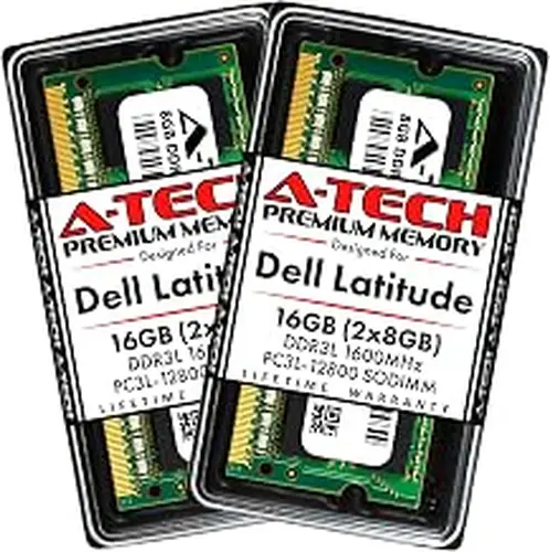 A-Tech 16GB (2x8GB) RAM for Dell Latitude 3560, 3460 | DDR3/DDR3L 1600MHz SODIMM PC3L-12800 Laptop Memory Upgrade Kit