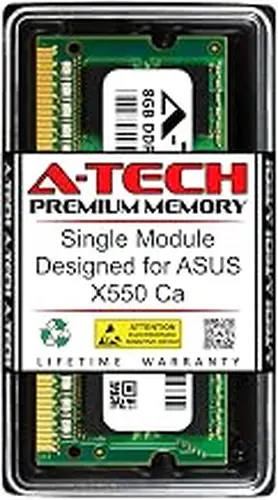 A-Tech 8GB RAM for ASUS X550 X550CA | DDR3 1600MHz SODIMM PC3-12800 204-Pin Non-ECC Memory Upgrade Module