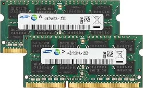Samsung 8GB (2x4GB) DDR3/DDR3L 1600MHz PC3L-12800 (PC3-12800) CL11 SODIMM 2Rx8 Dual Rank 1.35V 204-Pin Laptop, Notebook RAM Memory