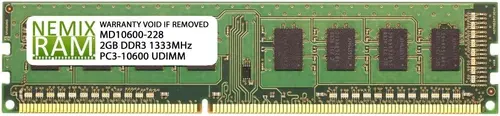 NEMIX RAM 2GB (1X2GB) DDR3 1333MHz PC3-10600 2Rx8 1.5V 240-PIN Non-ECC UDIMM Unbuffered Desktop Memory