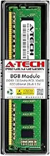 A-Tech 8GB RAM for Dell PowerEdge R210, R210 II, T110, T110 II | DDR3 1333MHz PC3-10600 ECC-UDIMM 2Rx8 1.5V ECC Unbuffered Server Memory Upgrade