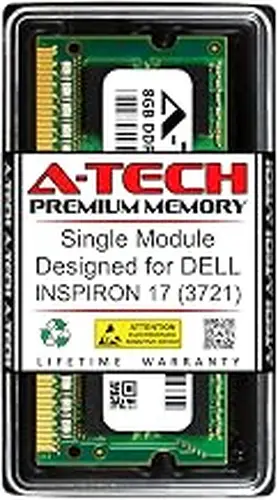 A-Tech 8GB RAM for DELL INSPIRON 17 (3721) | DDR3 1600MHz SODIMM PC3-12800 204-Pin Non-ECC Memory Upgrade Module