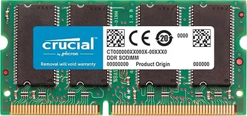 Crucial 1GB, 200-pin SODIMM, DDR PC2700,