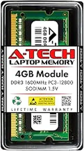 A-Tech 4GB RAM for Gateway 47H02E, 510P04U, 52203U, 52215U, 56R50U, NE56R34u | DDR3 1600MHz PC3-12800 SODIMM 1.5V Non-ECC Memory Upgrade