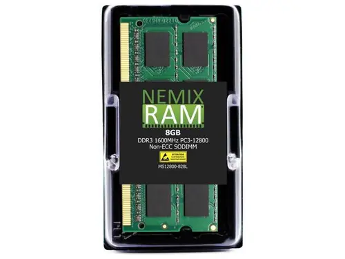 NEMIX RAM 8GB (1X8GB) DDR3 1600MHZ PC3-12800 2Rx8 1.35V 204-PIN Non-ECC SODIMM Compatible with Samsung M471B1G73QH0-YK0 Laptop PC Memory