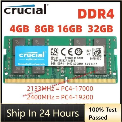 Crucial DDR4 4GB 8GB 16GB 2666 2133 3200 Notebook RAM memory SODIMM Laptop RAM