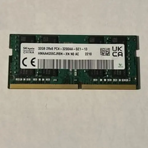 SK Hynix 32GB PC4-25600 3200MHz DDR4 3200AA SO-DIMM Laptop RAM HMAA4GS6CJR8N-XN