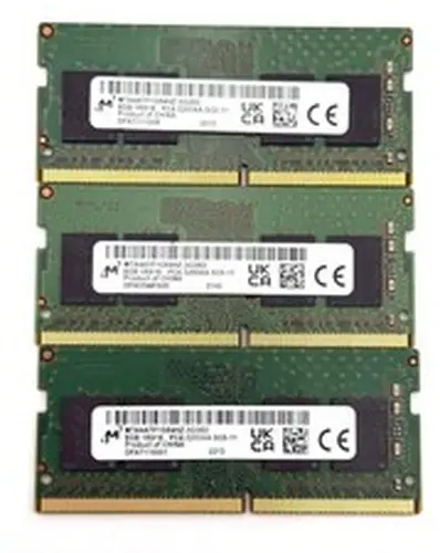MICRON 8GB 1RX16 PC-25600 DDR4 3200 SODIMM MEMORY MTA4ATF1G64HZ-3G2B2 LOT OF 3