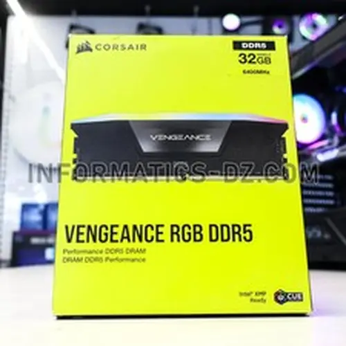 VENGEANCE® RGB 32GB (2x16GB) DDR5 DRAM Up To 6400MT/s CL36 Memory Kit — Black