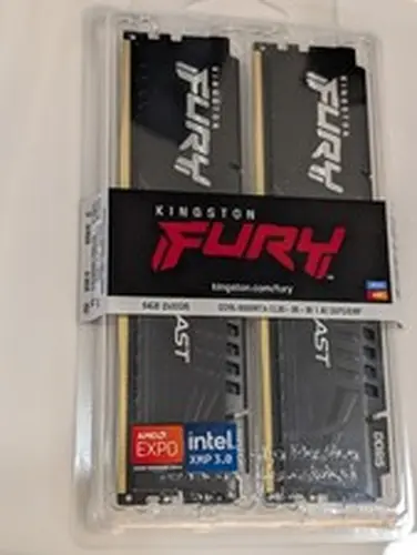 Kingston FURY Beast 64GB 2x32GB DDR5 6400 CL32 AMD EXPO Intel XMP 3.0