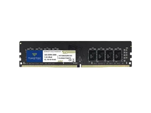 Timetec 32GB DDR4 2666MHz PC4-21300 Non-ECC Unbuffered 1.2V CL19 2Rx8 Dual Rank 288 Pin UDIMM Desktop PC Computer Memory RAM Module Upgrade (32GB)