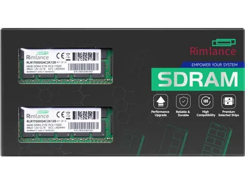 Rimlance 128GB (2X64GB) 1.2V DDR4 2133MHZ PC4-17000 LRDIMM 4RX4