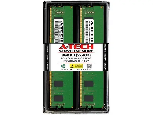 A-Tech 8GB Kit (2x4GB) RAM for Apple iMac Pro (Late 2017) DDR4 2666MHz PC4-21300 ECC RDIMM 288-Pin Memory Upgrade