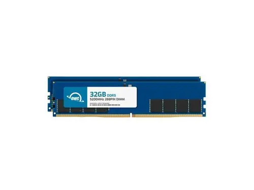 OWC 64GB (2x32GB) DDR5 5200 PC5-41600 CL42 2Rx8 288-pin 1.1V Non-ECC UDIMM Memory RAM Module Upgrade Kit Compatible with HP OMEN 45L GT22-2085t