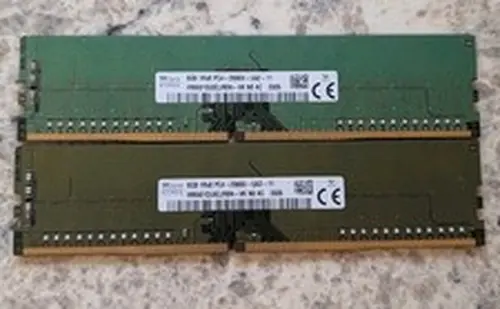 SK Hynix RAM 8GB DDR4 1Rx8 PC4 2666V UA2 11 Lot of 2 Sticks 16GB Total Memory