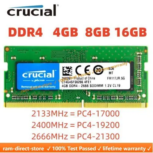 Crucial DDR4 4GB 8GB 16GB 3200 2400 2666 memory SO-DIMM Laptop RAM Notebook RAM