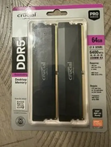 Crucial Pro 64GB (32GBx2) DDR5 6400 CL40 UDIMM XMP 3.0 EXPO RAM Desktop Memory