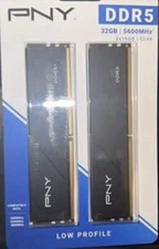 PNY Low Profile 32GB 2x16GB DDR5 5600 CL46 Desktop Memory RAM QUAD XMP 1.35V