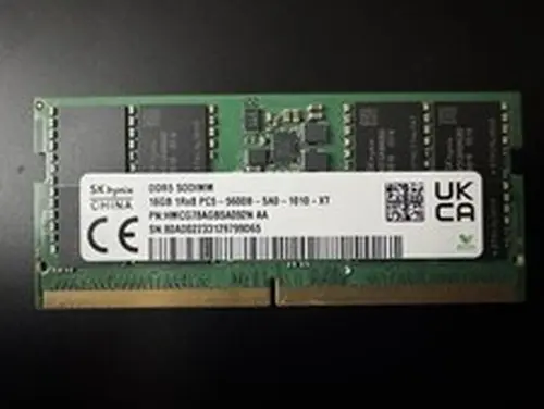 SK Hynix 16GB DDR5-5600B SODIMM PC5-5600B 1Rx8 HMCG78AGBSA092N AA