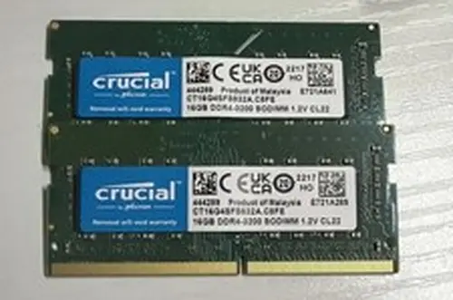 Crucial 32GB (2x16GB) 3200MHz 260-pin SODIMM DDR4 RAM Memory Kit