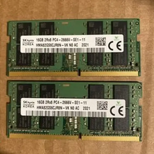 SK hynix 32GB (2x16GB) DDR4 SDRAM SO-DIMM PC4-2666 RAM HMA82GS6CJR8N-VK 260-Pin