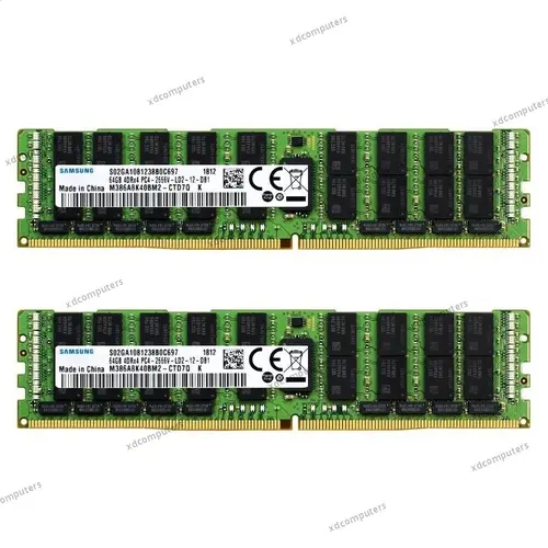 2x 4x 8x Samsung 64GB 2666MHz DDR4 4DRX4 PC4-21300 LRDIMM ECC RAM Server Memory
