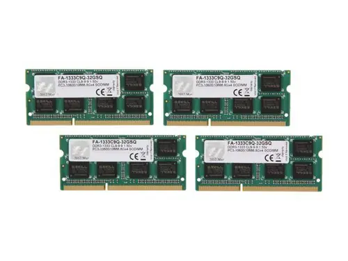 G. SKILL 32GB (4 x 8GB) 204-Pin DDR3 SO-DIMM DDR3 1333 (PC3 10600) Memory for Apple Model FA-1333C9Q-32GSQ