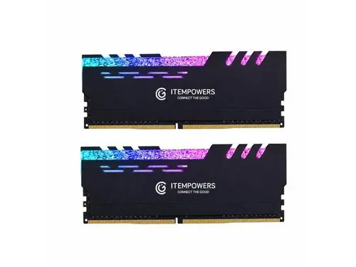 ITEMPOWERS 32GB (2×16GB) DDR5 6000MHz RGB Gaming RAM, Dual Channel Desktop Memory Kit, CL36 UDIMM, Black