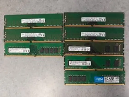 Mixed Lot of 7 x 8GB, 1 x 16GB DDR4 UDIMM Desktop RAM Memory Crucial SK Hynix