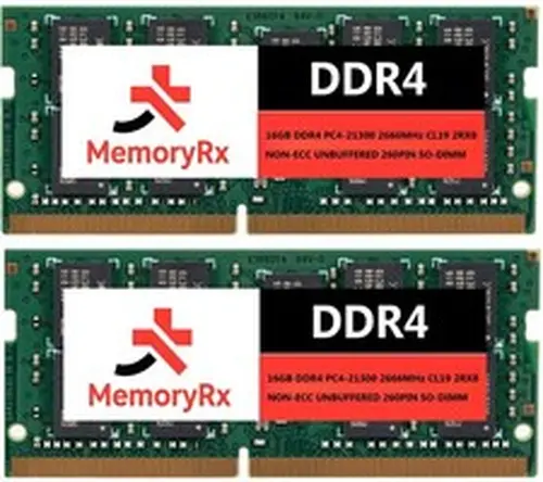 32GB (2X16GB) DDR4 2666MHz PC4-21300 2RX8 260PIN SO-DIMM MEMORY RAM FOR LAPTOPS
