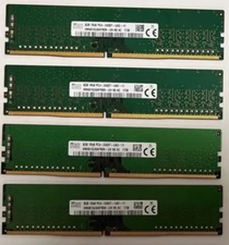 LOT of 4 SK-HYNIX 8GB DDR4 1Rx8 PC4-2400T Desktop RAM HMA81GU6AFR8N-UH