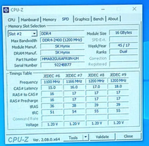 HMA82GU6AFR8N-UH -SK Hyinx 16GB 2RX8 DDR4-2400T PC4-19200 Non ECC Memory RAM