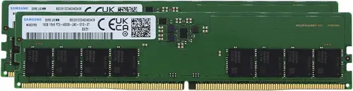 Samsung 32GB (2x16GB) DDR5 4800MHz PC5-38400 UDIMM Unbuffered Non-ECC 1Rx8 CL40 1.1v Desktop PC Computer RAM Memory Module Upgrade M323R2GA3BB0-CQK