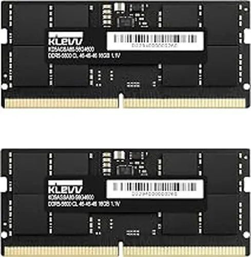 KLEVV DDR5 32GB (2x16GB) 5600MHz CL46 SODIMM SK Hynix A-Die Laptop Ram Memory 1.1V (KD5AGSA80-56G460D)