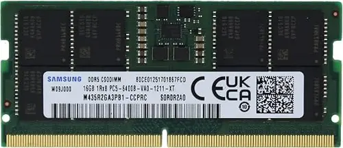 Samsung 16GB (1x16GB) DDR5 6400MHz PC5-51200 CSODIMM Clocked SODIMM 1Rx8 Single Rank CL52 1.1V 262-Pin Non ECC Unbuffered Laptop Notebook RAM Memory M435R2GA3PB1-CCP