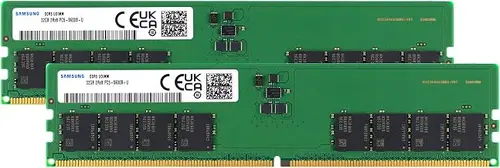 Samsung 64GB (2x32GB) DDR5 5600MHz PC5-44800 CL46 UDIMM 2Rx8 Dual Rank 1.1V Non-ECC DIMM 288-Pin Desktop Computer RAM Memory