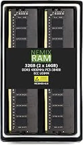 NEMIX RAM 32GB (2X16GB) DDR5 4800MHZ PC5-38400 1Rx8 1.1V CL40 288-PIN ECC Unbuffered UDIMM KIT Compatible with ASUS ProArt X670E-CREATOR WiFi Motherboard