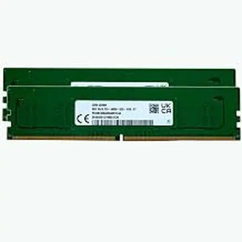 SK Hyn(Hynix) Original 16GB (2x8GB) DDR5 5600MHz (or 4800MHz PC5-38400) High-Performance Gaming RAM PC5-44800 UDIMM Unbuffered Non-ECC 1Rx16 CL46 Desktop PC Memory Upgrade HMCG66AGBUA081N Adamanta
