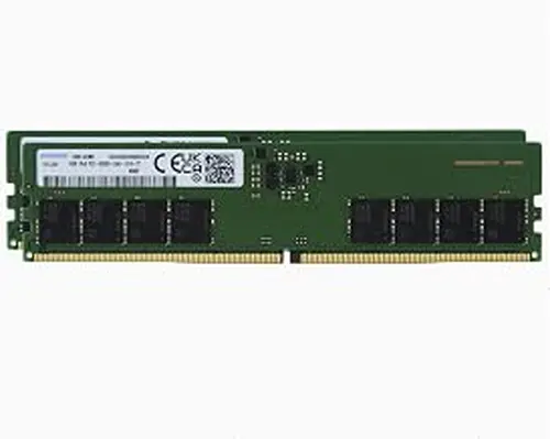 Samsung 32GB (2x16GB) DDR5 5600MHz PC5-44800 CL46 UDIMM 1Rx8 Single Rank 1.1V Non-ECC DIMM 288-Pin Desktop Computer RAM Memory M323R2GA3DB0-CWM