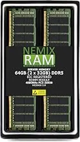 64GB 2X32GB DDR5 4800MHz PC5-38400 1Rx4 1.1V CL40 288-PIN ECC Registered RDIMM NEMIX RAM Server Memory KIT