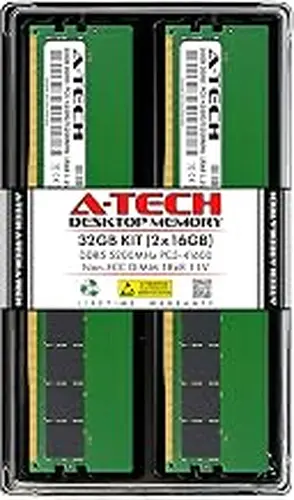 A-Tech 32GB Kit (2x16GB) RAM for Dell Alienware Aurora R15 AMD Gaming Desktop | DDR5 5200MHz PC5-41600 DIMM 1Rx8 1.1V 288-Pin Non-ECC UDIMM Memory Upgrade